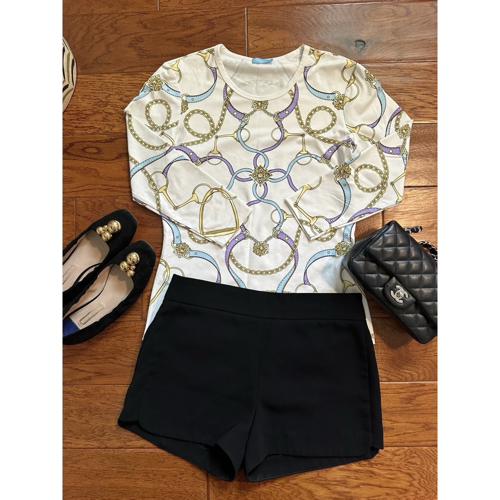 J.McLaughlin Signature Catalina Cloth Cream Arabian Bridle Top Sz S